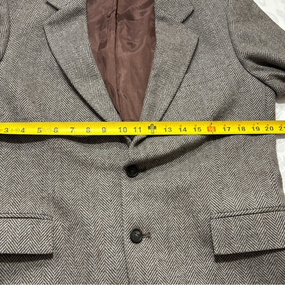 vintage Donegal Tweed Sport Coat Blazer Jacket Herringbone Wool Size 40R Ireland - Picture 7 of 8